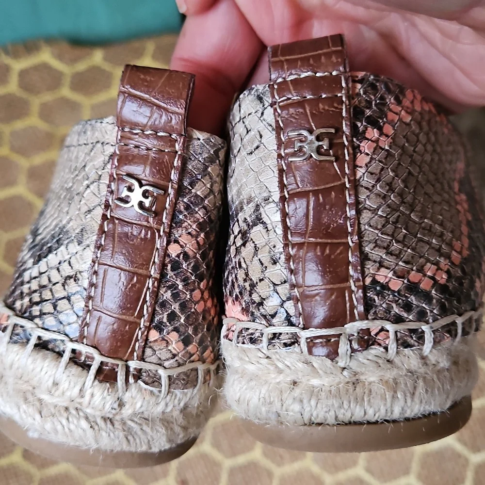 Sam Edelman Khloe Snakeskin Print Espadrilles